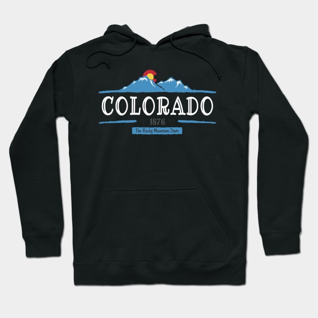 Colorado Flag Mountain Range Hoodie by TuckerMcclainKNVUu